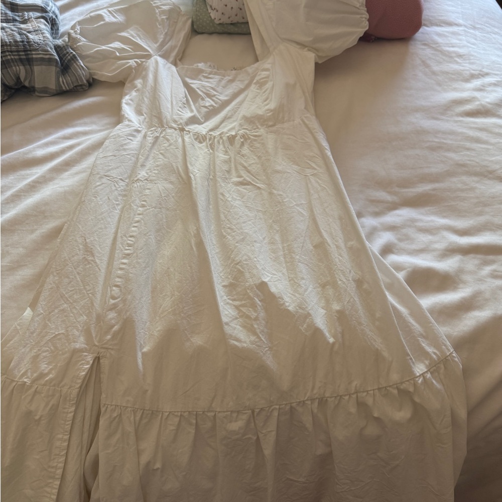 Astr White Midi Dress